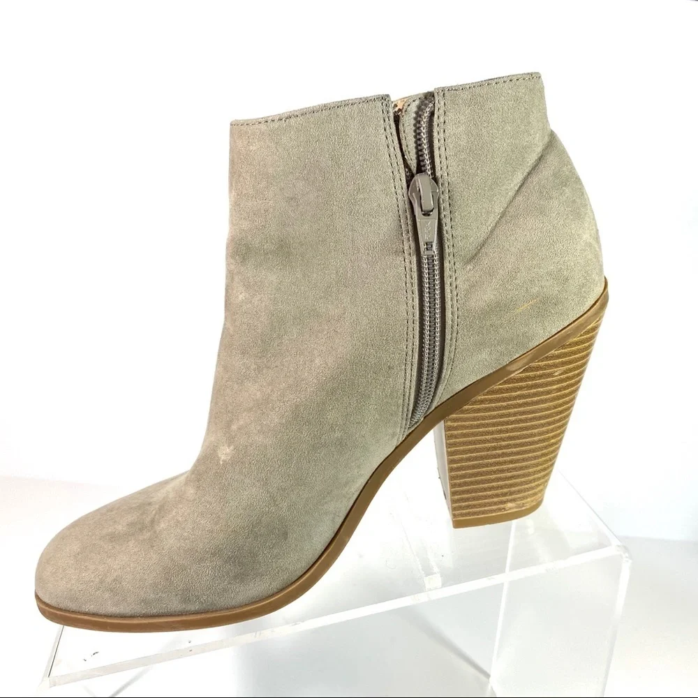 Banana Republic Ankle Boots Gray‎ Suede Zip Size 10
